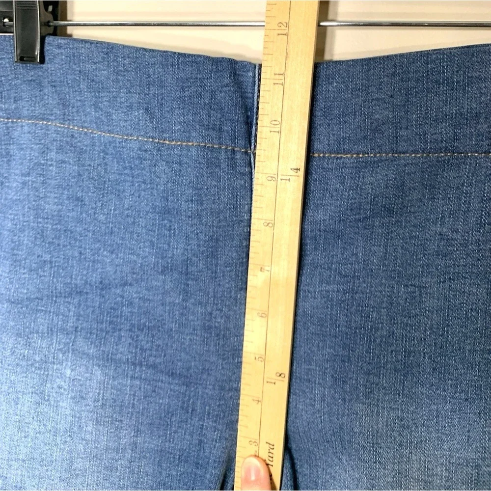 NYDJ Jeans Womens 14W Blue 37.5X32 Pull On Stretch Wide Leg High Rise Denim - Picture 3 of 9